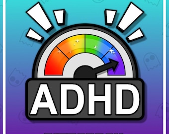 ADHD METER Twitch Emote / Emotes / Streamer / Discord / Kick / Stream Assets