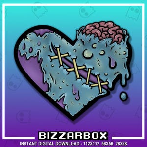 Emote Twitch ZOMBIE HEART / Emote Twitch / Streaming Twitch / Emote Discord / Streamer / Streaming / Grafica Twitch / Canale Twitch / Amore