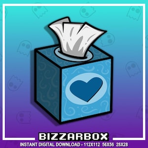 TISSUE BOX Twitch-emote / Twitch-emotes / Twitch Stream / Discord-emotes / Streamer / Streaming / Twitch Graphics / Kanaal / Badges / RIP