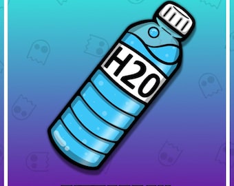 HYDRATE DRINK WATER Channel Points Emote for Twitch / Discord / Stream / Affiliate / Chat / Stream / YouTube / Art / Badges / Emoji / Cute