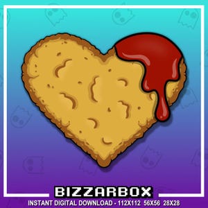 CHICKEN NUGGET HERZ Twitch Emote / Twitch Emotes / Twitch Stream / Discord Emotes / Streamer / Piercing / Twitch Grafik / Liebe / Badges
