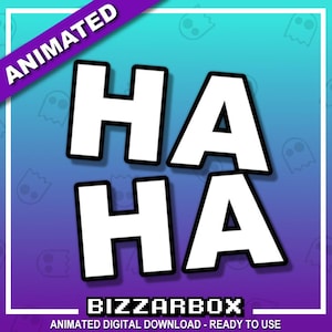 HA HA LAUGH Geanimeerde Twitch-emote / Twitch-emotes / Twitch Stream / Discord / Gif / Streamer / Geanimeerd / Streaming / Emotes / Grappig / lol