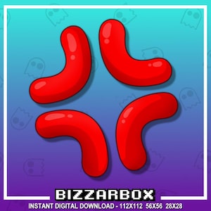 ANGER SYMBOL Twitch Emote / Anger Mark / Twitch Emotes / Twitch Stream / Discord Emotes / Streamer / Twitch Art / Kick / Anime / Angry / Mad