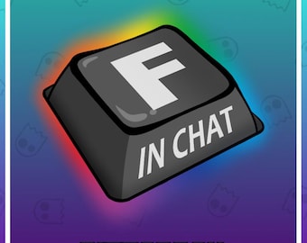 F KEY Twitch Emote / Twitch Emotes / Twitch Stream / Discord Emotes / Streamer / Streaming / Twitch Graphics / Twitch Channel / Badges