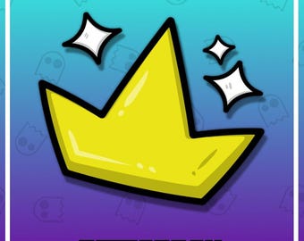 CROWN Twitch Emote / VIP / MVP / Prime / King / Queen / Princess / Streamer Assets