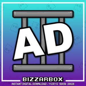 AD JAIL Twitch-emote / Twitch-emotes / Twitch Stream / Discord-emotes / Streamer / Twitch Art / Ad-emote / Ad Break / grappig