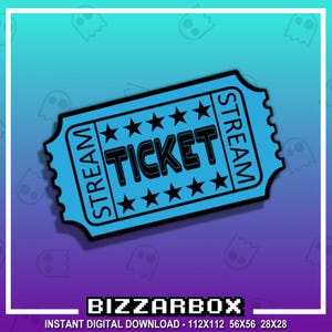 TICKET Channel Points Emote for Twitch / Discord / Stream / Affiliate / Chat / Stream / YouTube / Art / Badges / Emoji / Cute / Vote