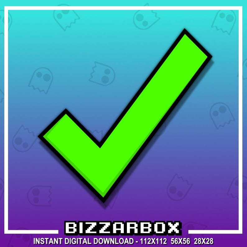 CHECK MARK DONE Channel Points Emote for Twitch / Discord / Stream ...