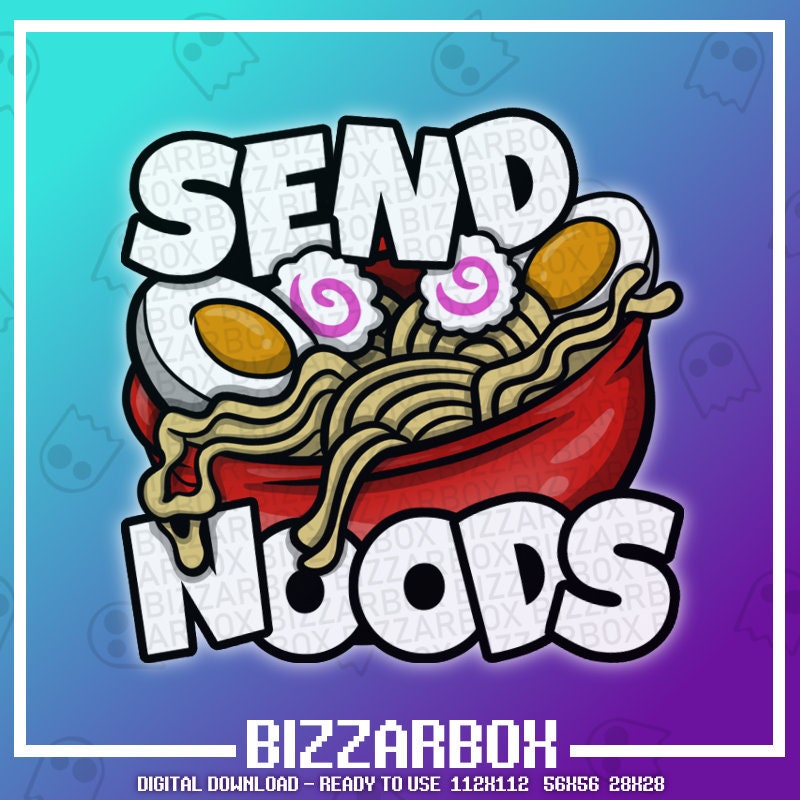 SEND NOODS Twitch Emote / Emoji / Badges / Channel Points / Etsy