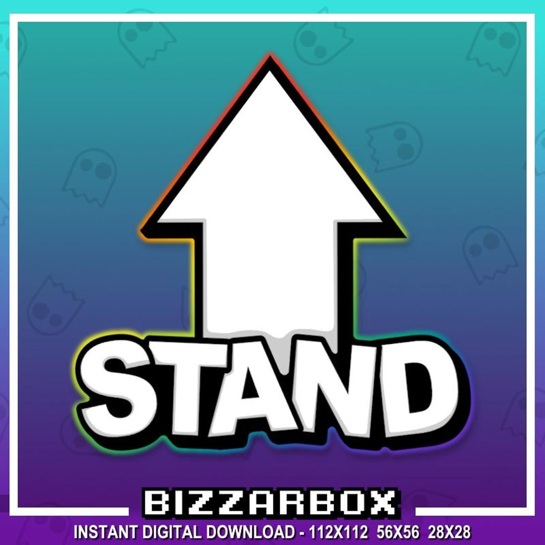Up Streamers Pin STAND UP Channel Points Emote for Twitch / Discord / Stream / Affiliate ...