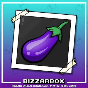EGGPLANT PIC Twitch Emote / Twitch Emotes / Twitch Stream / Discord Emotes / Streamer / Streaming / Twitch Graphics / Channel / Badges