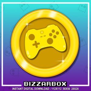CONTROLLER COIN Channel Points Emote for Twitch / Gamer / Discord / Stream / Chat / Stream / Emotes Badges / Money Emote / Coin Emote / Icon