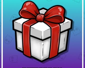 Emote regalo rosso per abbonati, ricompensa in punti canale streamer per Twitch, kick e Discord