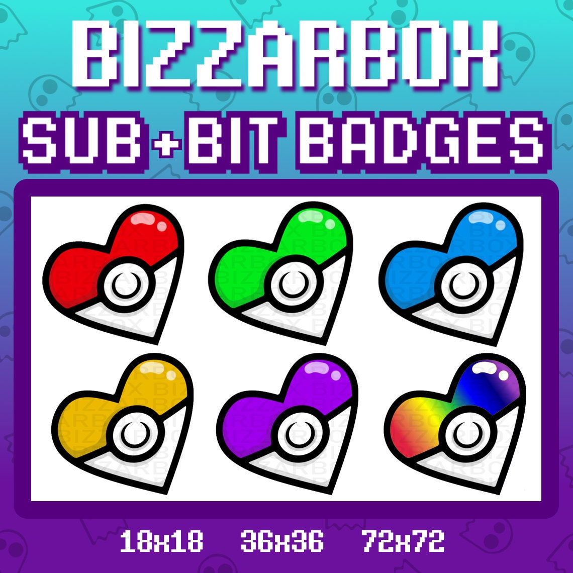 Anime Hearts Twitch Sub Badges Cheer Bit Badges Emote Etsy