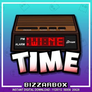 WINE TIME Twitch Emote / Twitch Emotes / Twitch Stream / Discord Emotes / Streamer / Streaming / Twitch Graphics / Twitch Channel / Badges