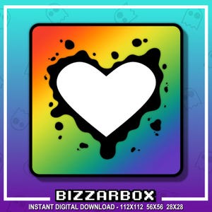 RAINBOW HEART Twitch Emote / Twitch Emotes / Twitch Stream / Discord Emotes / Streamer / Streaming / Twitch Graphics / Streamer Emotes / RGB