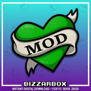 MOD LOVE Twitch Emote / Twitch Emotes / Twitch Stream / Discord Emotes / Streamer / Streaming / Twitch Graphics / Twitch Channel / Badges