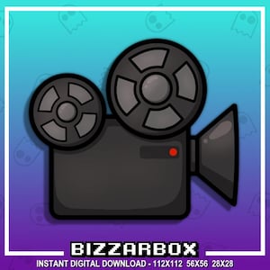MOVIE CAMERA Twitch Emote / Twitch Emotes / Twitch Stream / Discord Emotes / Streamer / Streaming / Twitch Graphics / Badges / RIP / Cute