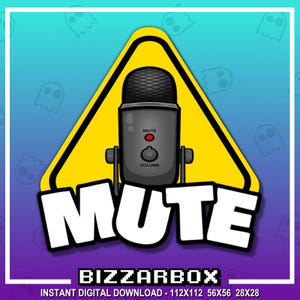 MIC MUTE WARNING Twitch Emote / Twitch Emotes / Twitch Stream / Discord Emotes / Streamer / Streaming / Twitch Graphics / Channel / Badges