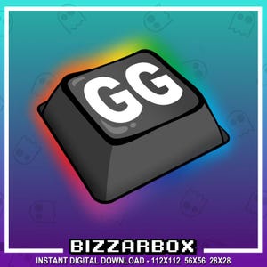 GG KEY Twitch Emote / Twitch Emotes / Twitch Stream / Discord Emotes / Streamer / Streaming / Twitch Graphics / Twitch Channel / Badges