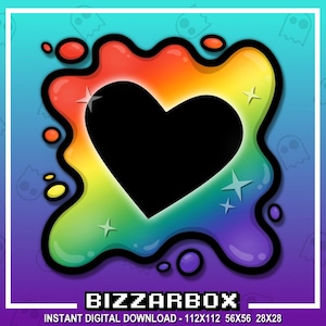 LOVE HEART PRIDE Twitch Emote / Twitch Emotes / Twitch Stream / Discord Emotes / Streamer / Streaming / Graphics / Channel / Badges / lgbt