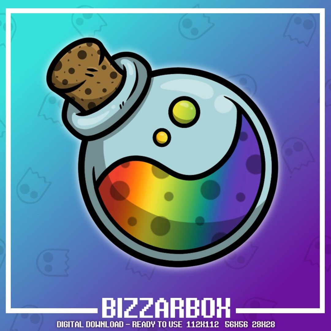 RAINBOW POTION POT Twitch Emote / Twitch Emotes / Twitch Etsy