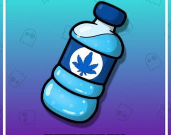 420 HYDRATE WATER Channel Points Emote for Twitch / Discord / Stream / Weed Emote