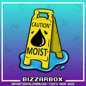 MOIST SIGN Twitch-emote / Twitch-emotes / Twitch Stream / Discord-emotes / Streamer / Streaming / Twitch-graphics / Twitch-kanaal / Badges