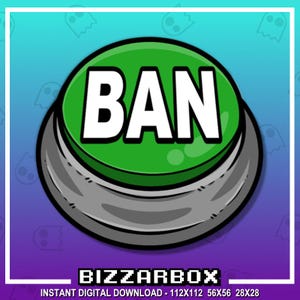 PRZYCISK MOD BAN Emotka Twitch / Emotikony Twitch / Transmisja Twitch / Emotikony Discord / Streamer / Transmisja strumieniowa / Grafika Twitch / Kanał / Odznaki