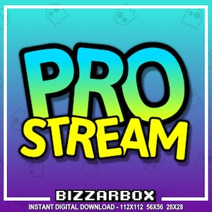 PRO STREAM Twitch Emote / Twitch Emotes / Twitch Stream / Discord Emotes / Streamer / Streaming / Twitch Graphics / Twitch Channel / Badges