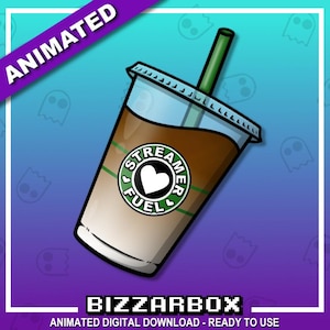 ICED COFFEE Animated Twitch Emote / Twitch Emotes / Twitch Stream / Discord Emotes / Streamer / Animated / Streaming / Emotes / Hydrate / gg