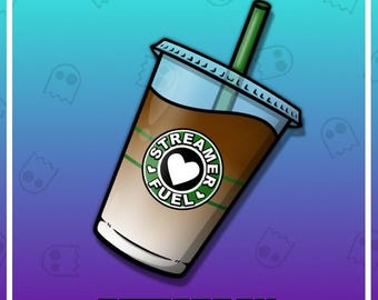 HYDRATE ICED COFFEE Channel Points Emote for Twitch / Discord / Stream / Affiliate / Chat / Stream / YouTube / Art / Badges / Emoji / Cute