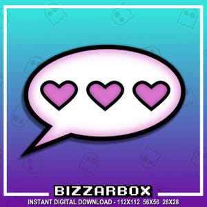 PINK CHAT HEARTS Twitch Emote / Twitch Emotes / Twitch Stream / Discord Emotes / Streamer / Streaming / Twitch Graphics / Channel / Cute