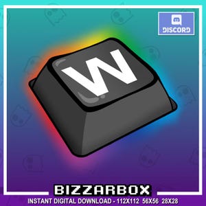 W KEY Twitch Emote / Twitch Emotes / Twitch Stream / Discord Emotes / Streamer / Piercing / Twitch Grafik / Twitch Channel / Badges / Win