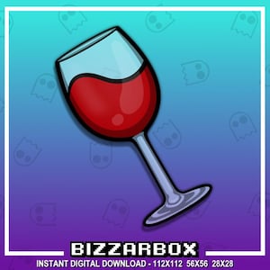 HYDRATE DRINK WINE Channel Points Emote for Twitch / Discord / Stream / Affiliate / Chat / Stream / YouTube / Art / Badges / Emoji / Cheers