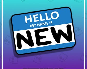 HELLO NEW HERE Channel Points Emote for Twitch / Discord / Stream / Welcome  / First Time Chatter