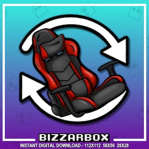 CHAIR SPIN RED Channel Points Emote for Twitch / Discord / Stream / Affiliate / Chat / Stream / Emotes / Art / Badges / Emoji / Biscuit