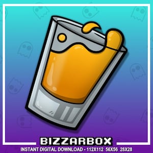 SHOT GLASS DRINK Twitch Emote / Twitch Emotes / Twitch Stream / Discord Emotes / Streamer / Streaming / Twitch Graphics / Channel / Badges