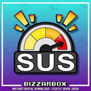 SUS METER Twitch Emote / Twitch Emotes / Twitch Stream / Discord Emotes / Streamer / Streaming / Twitch Graphics / Twitch Channel / Badges