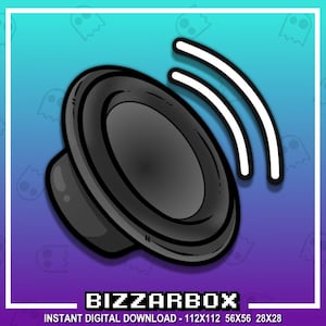 EFEKT DŹWIĘKOWY GŁOŚNIKA Punkty kanału Emotka dla Twitch / Discord / Stream / Kick / Affiliate / Chat / Stream / YouTube / Art / Emoji / Zrealizuj