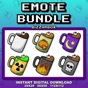 CANECA DE CAFÉ EMOTE Pacote 6 Twitch Emote / Twitch Emotes / Twitch Stream / Discord Emotes / Streamer / Streaming / Emotes / Canal / Emblemas
