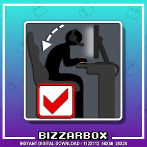 POSTURE CHECK Channel Points Emote for Twitch / Discord / Stream / Affiliate / Chat / Stream / YouTube / Art / Badges / Emoji / Cute / Badge
