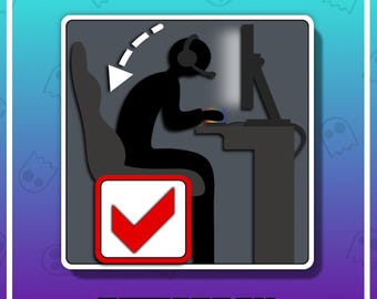 POSTURE CHECK kanaalpunten emote voor Twitch / Discord / Stream / Partner / Chat / Stream / YouTube / Kunst / Badges / Emoji / Leuk / Badge