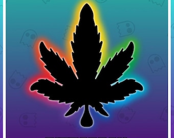 420 RAINBOW CANNABIS LEAF Twitch Emote / Stream / Discord / Streamer / Channel Point Icon / Stoner / Weed