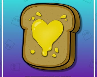 BUTTERED TOAST HEART Twitch Emote / Twitch Emotes / Twitch Stream / Discord Emotes / Streamer / Streaming / Twitch Graphics / Twitch Channel