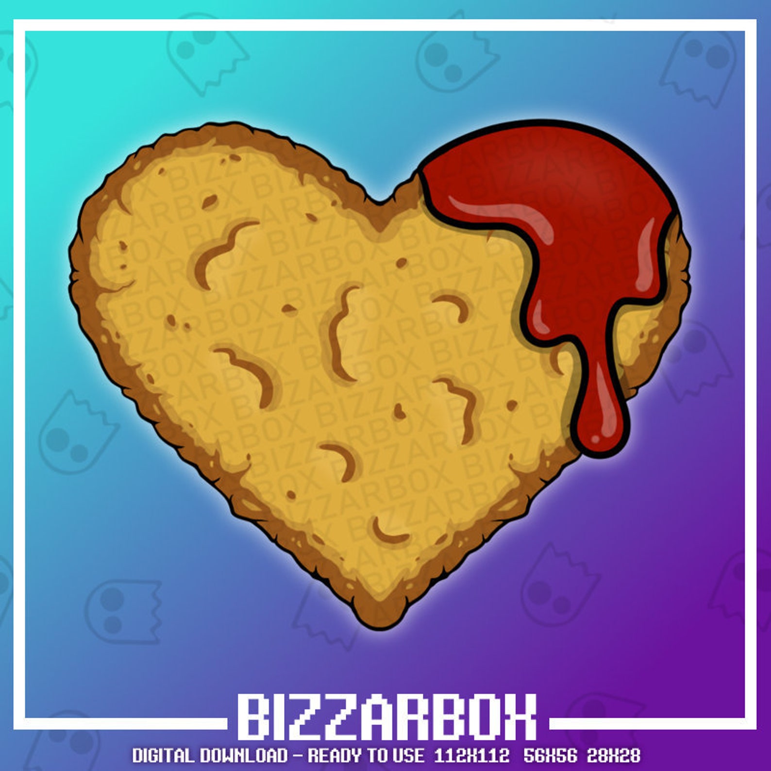 CHICKEN NUGGET HEART Twitch Emote / Emoji / Badges / Channel Etsy