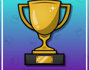 TROFEO DE ORO Twitch Emote / Twitch Emotes / Twitch Stream / Discord Emotes / Streamer / Streaming / Twitch Graphics / Canal / Insignias / GG