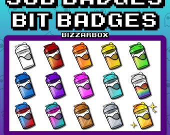 15 ENERGY SHAKERS Odznaki Twitch Sub / Odznaki Cheer Bit / Emotikony / Emotikony / Emoji / Odznaki Lojalności / Streamer / Streamer / Subskrybent / Role