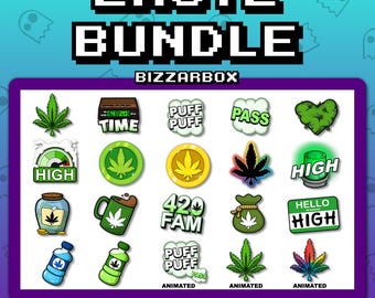 420 STONER EMOTE Bundle for Twitch / Emote Pack / Streamer Assets / Discord / Kick