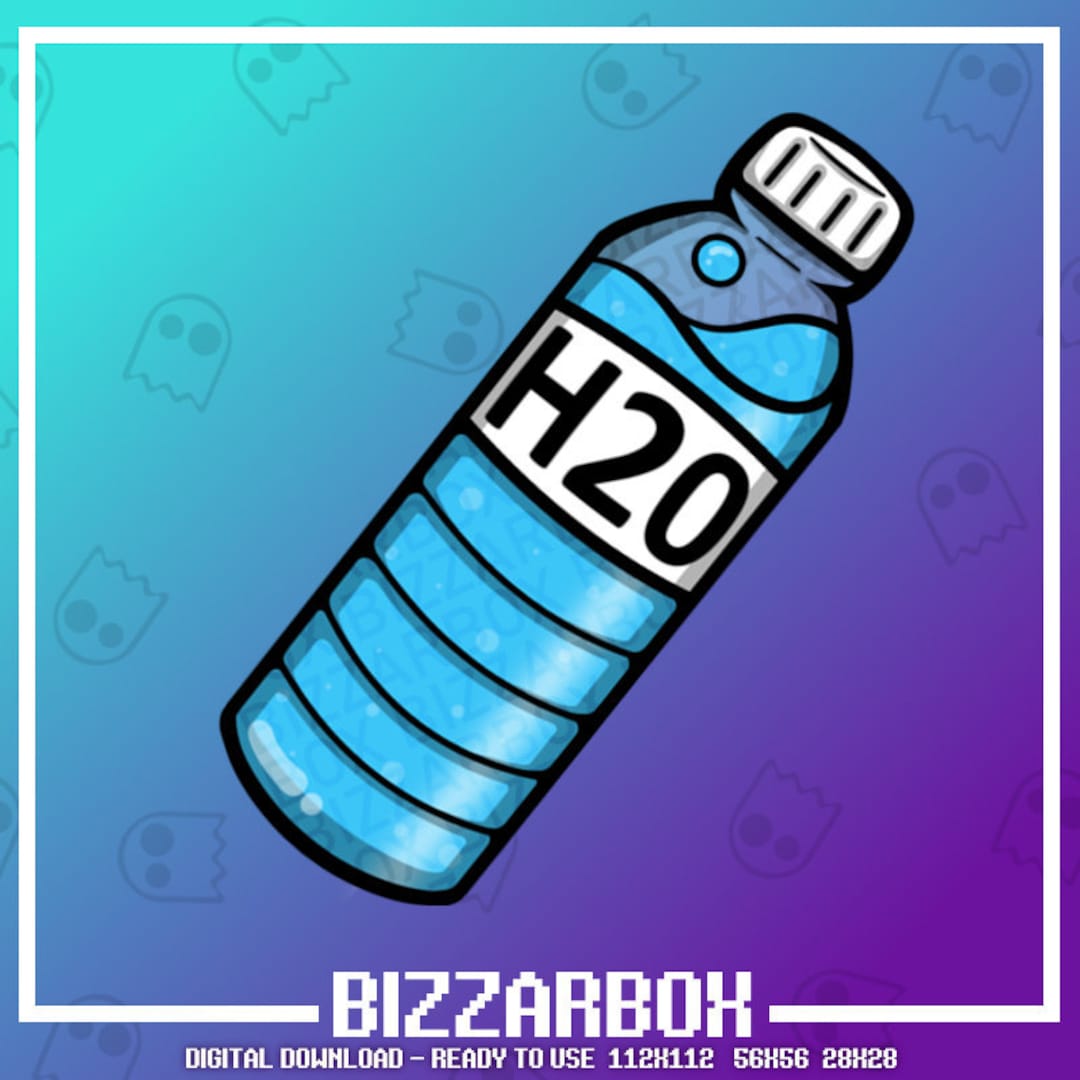 HYDRATE DRINK WATER Channel Points Emote for Twitch / Discord / Stream /  Affiliate / Chat / Stream / Youtube / Art / Badges / Emoji / Cute - Etsy